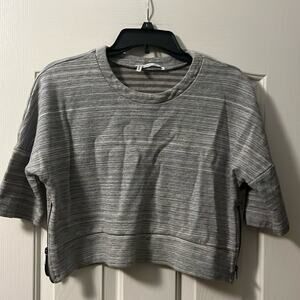 10 Crosby Derek Lam gray oversized cropped top size S